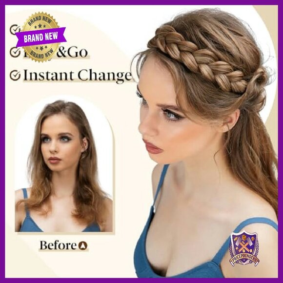 Handmade Braided Headbands Set, Elastic Stretch Hair Accessories for Women main image 4